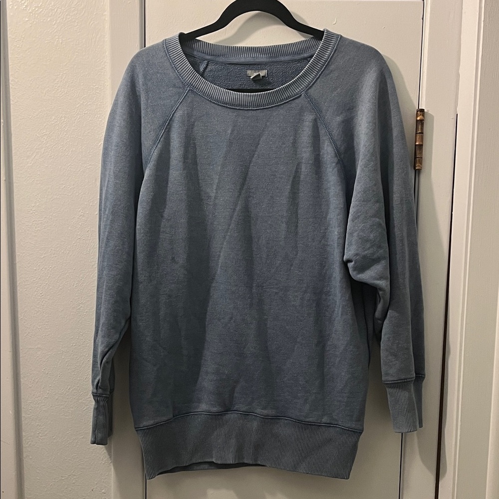 Aerie Slate Blue Oversized Crewneck Sweater